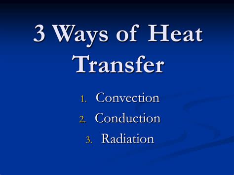 3 Ways Of Heat Transfer