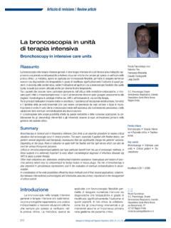 La broncoscopia in unità di terapia intensiva Area c54 it la