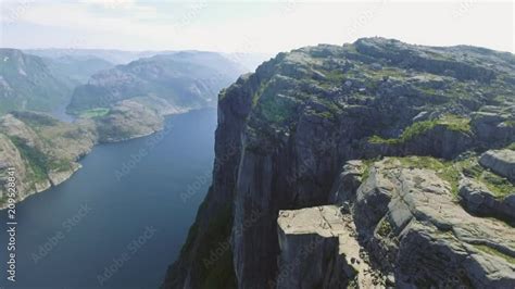 V Deo Do Stock Pulpit Rock At Lysefjorden In Norway The Most Famous