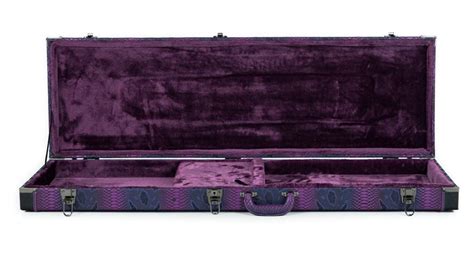 Electric Bass Guitar Hard Case In Purple Snakeskin Nsp Cases