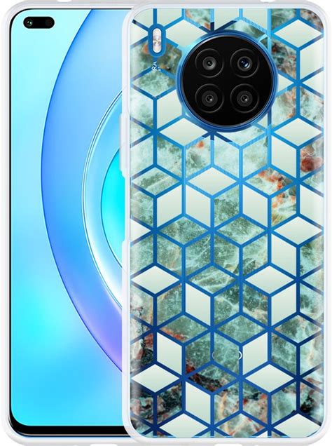 Honor Lite Hoesje Groen Hexagon Marmer Designed By Cazy Bol