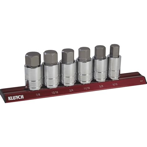 Klutch Sae Hex Bit Socket Set Pc Northern Tool