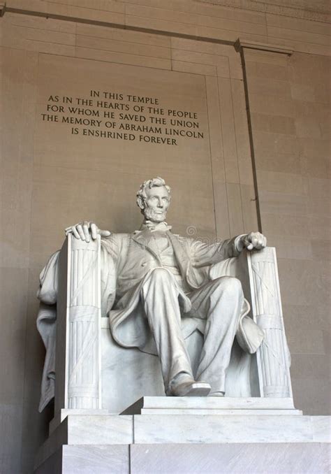 Estatua De Abraham Lincoln En El Monumento De Lincoln En Washington Dc