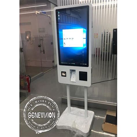 Capacitive Touch Screen Self Service Kiosk 32 Inch Credit Card Bill