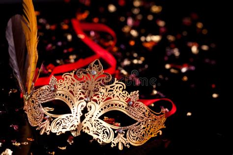 Gold Carnival Mask Stock Image Image Of Festival Gold 85364257