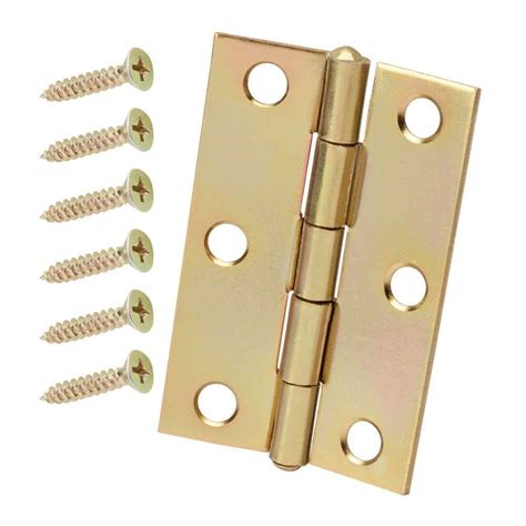 Everbilt In Satin Brass Non Removable Pin Narrow Utility Hinge