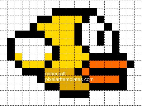 Minecraft Pixel Art Templates: Flappy Bird Minecraft Beads, Minecraft ...