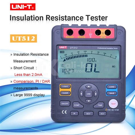 UT512 Testeurs de résistance d isolement numérique Dali KeyElectronics