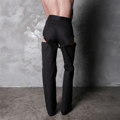 Hand Frayed Hot Pants SALTEYE STUDIO Wolf Badger