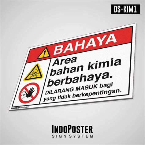 Jual Safety Sign Rambu K3 PVC ANSI Area Bahan Kimia Berbahaya Dilarang