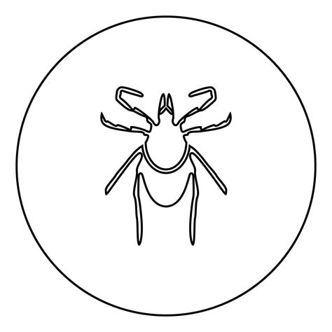 Tick black icon outline in circle image 7051057 Vector Art at Vecteezy