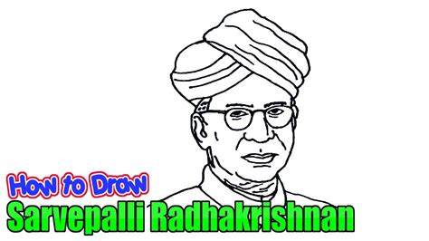 How To Draw Sarvepalli Radhakrishnan Step By Step Teachers Day Drawing Youtube