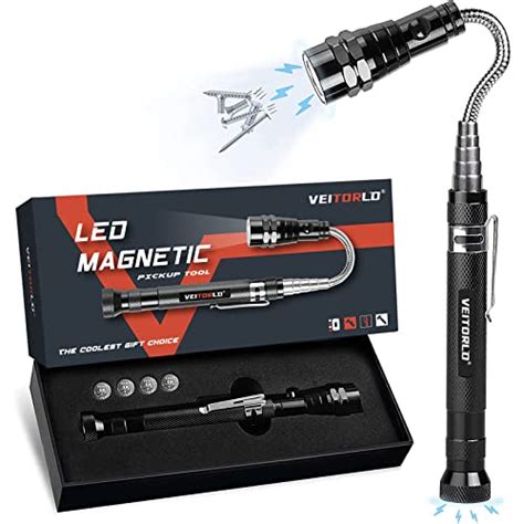 VEITORLD LED Telescoping Magnetic Pickup Tools Gifts For Men Dad