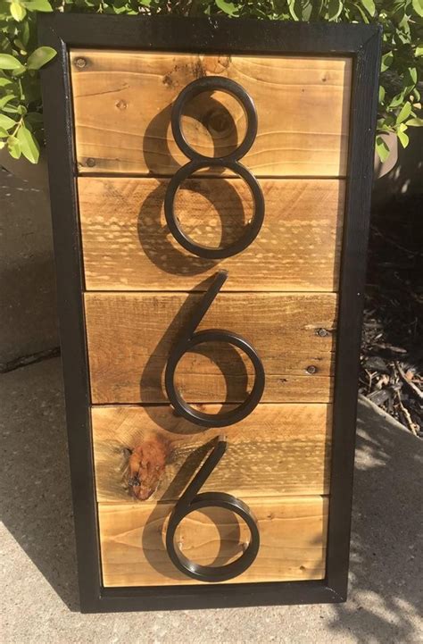 House Numbers Rustic Modern Address Sign Farmhouse Decor Etsy