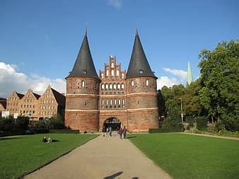 Hanseatic City Of L Beck Holsten Gate Also Holstein Tor Landmark Of