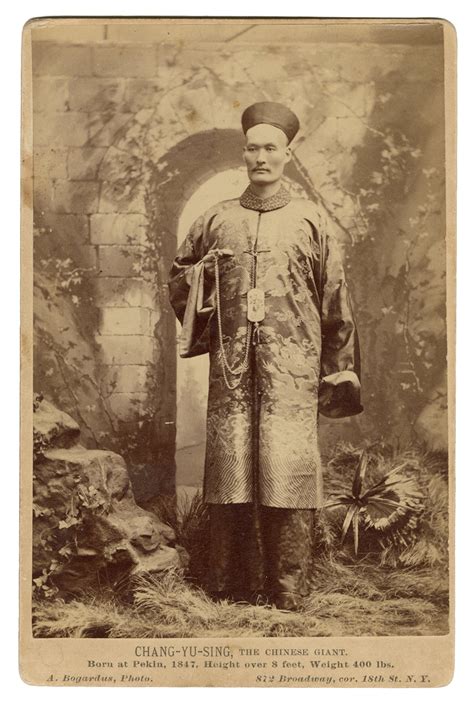 Lot Detail Cabinet Card Photograph Of Chang Yu Sing The Chinese Giant