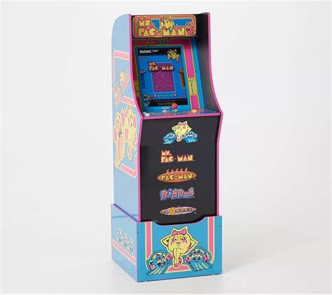 Arcade1Up 4in1 Ms Pac Man Home Arcade Machine With Riser QVC