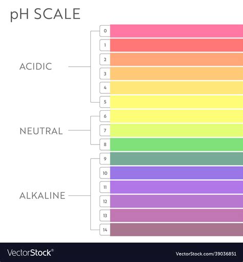 Ph value scale chart Royalty Free Vector Image