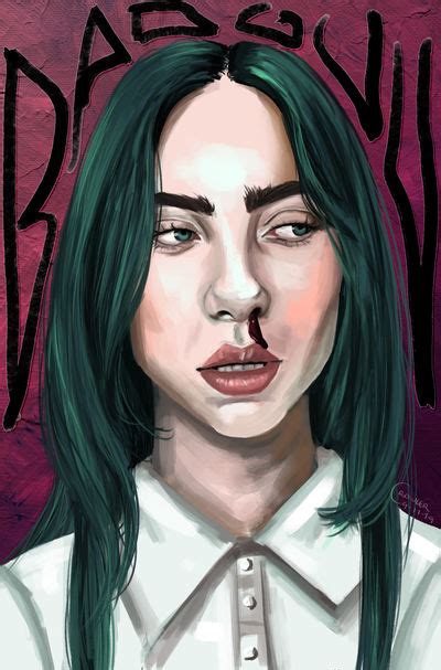 Billie Eilish Bad Guy Portrait By Crowlerish On Deviantart