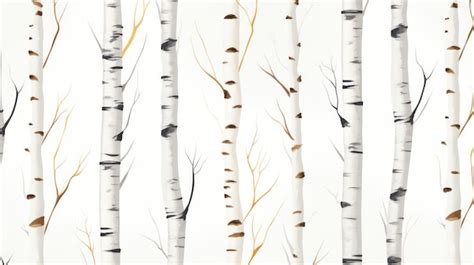 Premium AI Image | Sleek and minimalistic birch tree designs in a ...