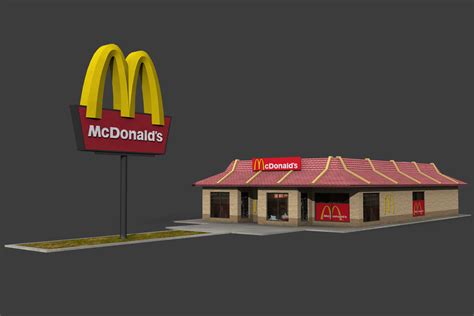 Mcdonalds Restaurant D Asset Realtime Cgtrader