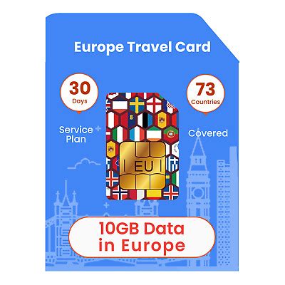 10GB High Speed Internet Data SIM Card Europe UK Travel Holiday SIM