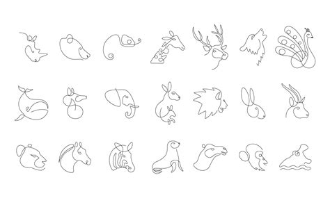 Animals - continuous line icons | Behance