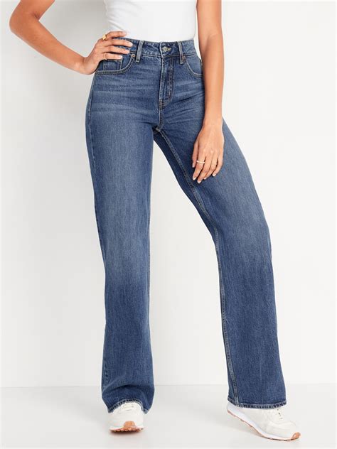 Mid Rise Wide Leg Jeans For Women Old Navy