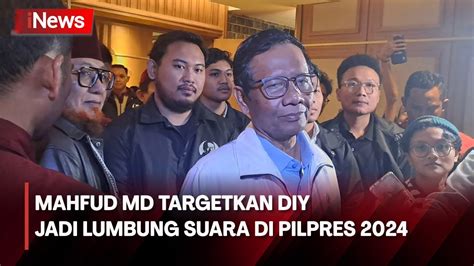 mahfud md kumpulkan tpd  relawan kabupaten kota  diy youtube