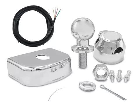 Kit Para Engate Reboque Bola Capa De A O Inox Tomada Cromada Mercadolivre