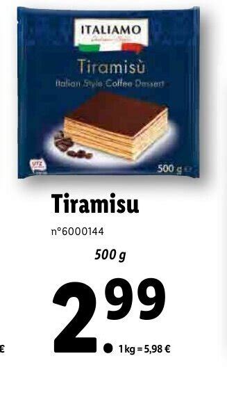 Promo Tiramis Chez Lidl