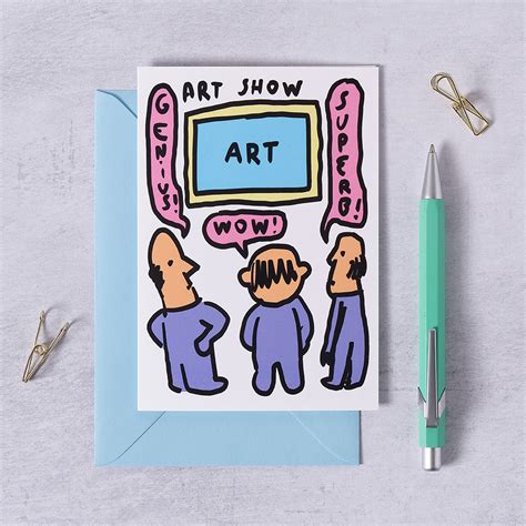 Art Show Greetings Card - not just a shop