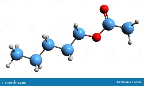 3d Image Of Amyl Acetate Skeletal Formula Stock Illustration