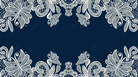 Lace Wedding Decoration Border Horizontal View White Romantic Wedding