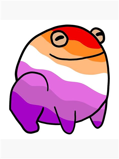 Lesbian Pride Flag Frog Version One Poster For Sale By NatStarArt