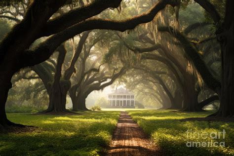 Old Southern Plantation House with Trees Photograph by Distinctive ...