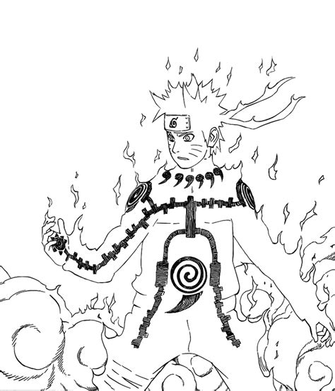 Naruto Sage of six paths B-W by MpxCz on DeviantArt