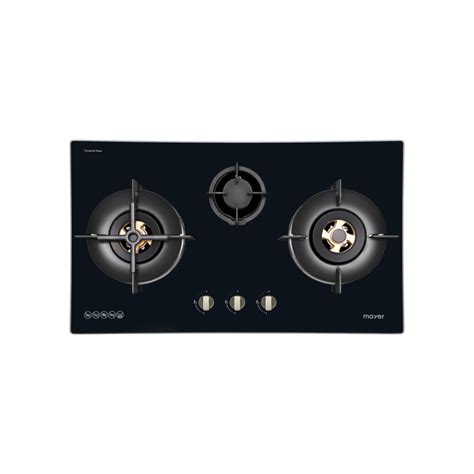 76cm 3 Burner Glass Gas Hob Mayer Singapore