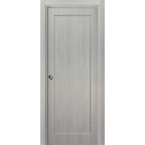 Reviews For Sartodoors 28 In X 84 In Single Panel Gray Finished Solid