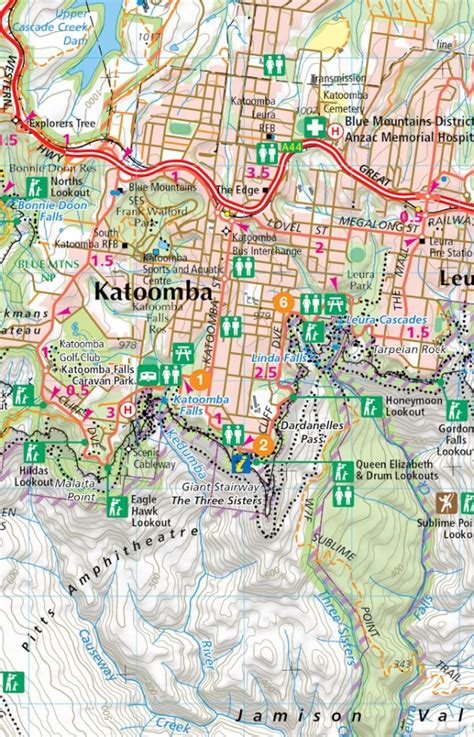 Blue Mountains North Outdoor Recreation Guide Bushwalking Sv Maps