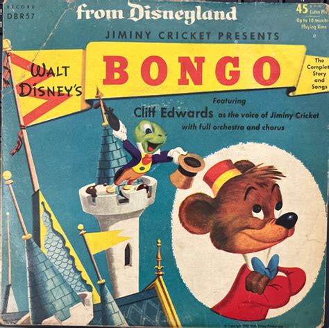 Cliff Edwards Jiminy Cricket Presents Walt Disneys Bongo 1955