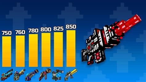 Pixel Gun D Power Levels Of All Mythical Sniper Weapons Youtube