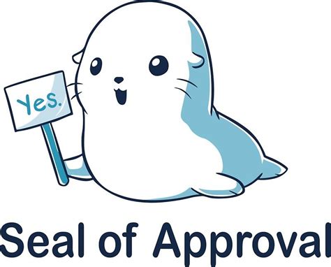 Seal Of Approval Sticker By Lnsplration Seal Stickers Vinyl Sticker