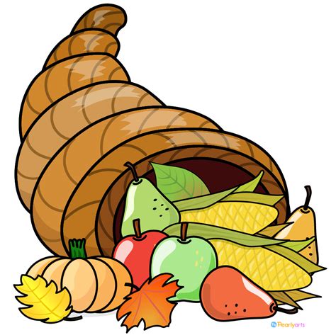 FREE Thanksgiving Cornucopia Clipart | Pearly Arts