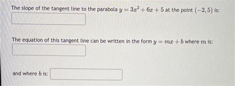 Solved The slope of the tangent line to the parabola | Chegg.com