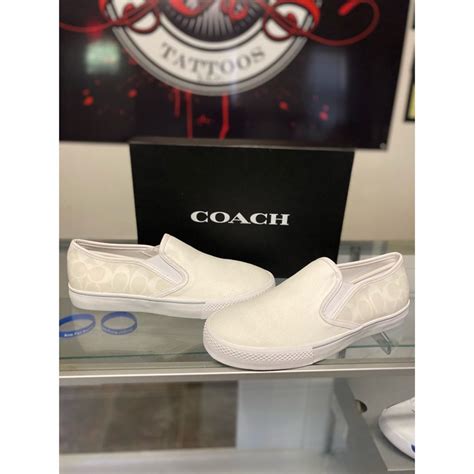 Coach Snoopy Slip Ons For Men Mercari