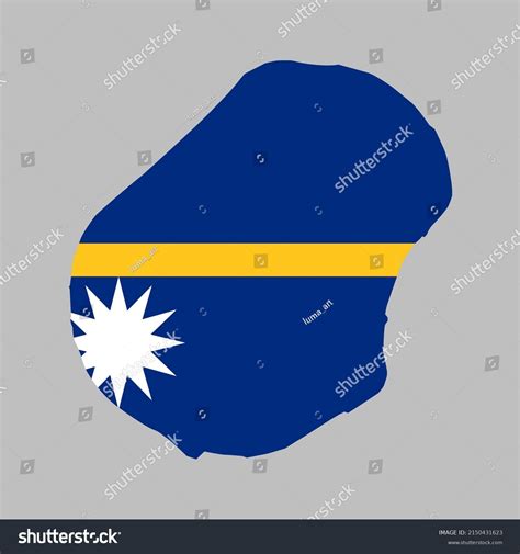 Nauru Flag Inside Nauru Map Borders Stock Vector (Royalty Free ...