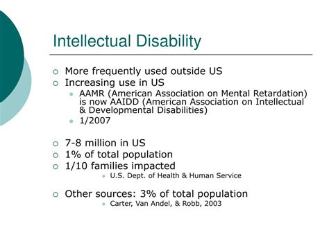 PPT Intellectual Disability Or Mental Retardation PowerPoint