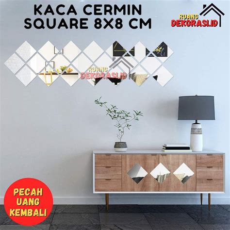 Jual Kaca Cermin Hexagonal Cermin Aesthetic Dekorasi Kamar Dinding