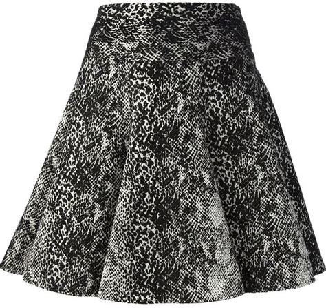 Lanvin Snakeskin Print Skater Skirt 1 955 Farfetch Lookastic